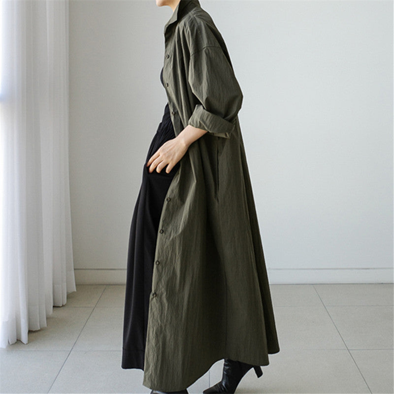 Loose Women Long Sleeves Trench Coats