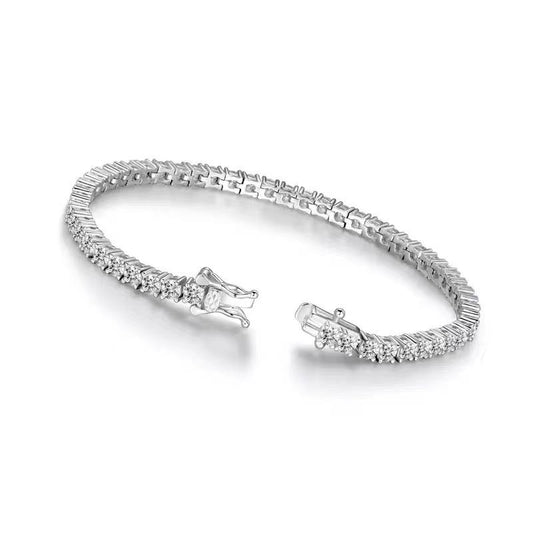 Sterling Silver Fashion Zircon Tennis Bracelets-Bracelets-JEWELRYSHEOWN