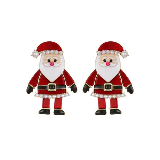 Christmas Santa Claus Women Studs Earrings-Earrings-JEWELRYSHEOWN