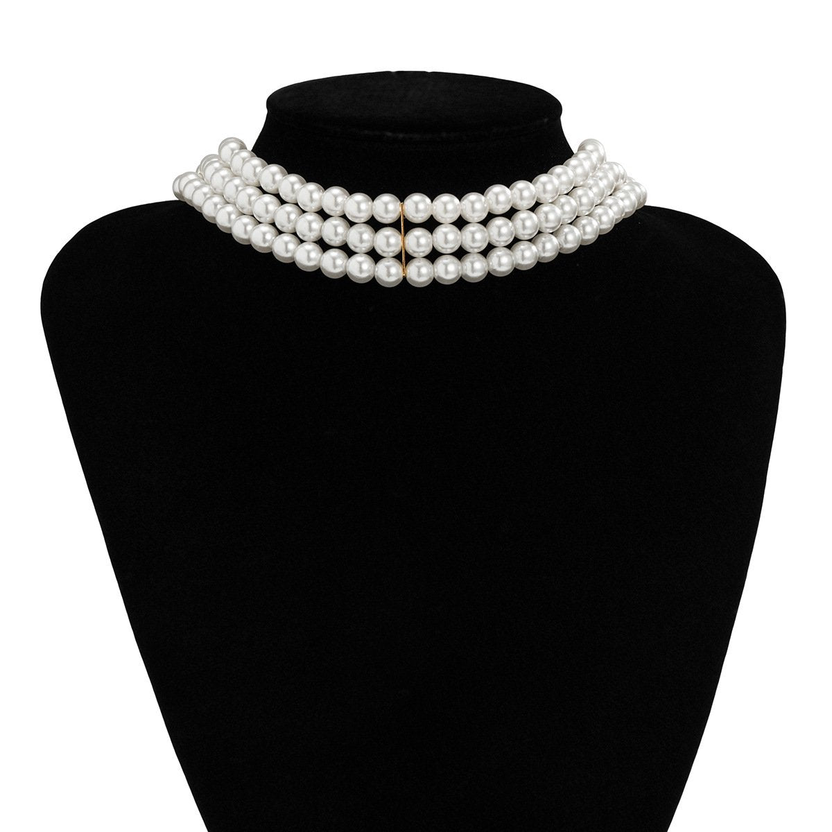 Elegant Round Shape Artificial Pearl Necklace for Women-Necklaces-JEWELRYSHEOWN
