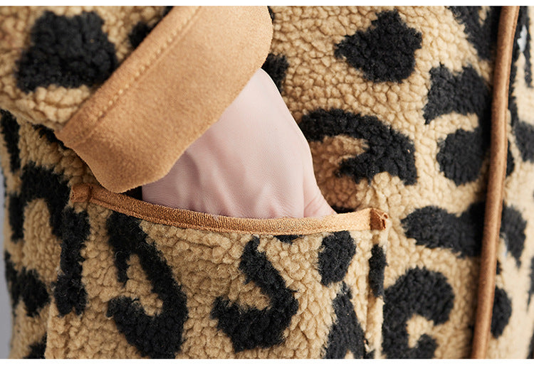 Fashion Leopard Artificial Fur Women Coats