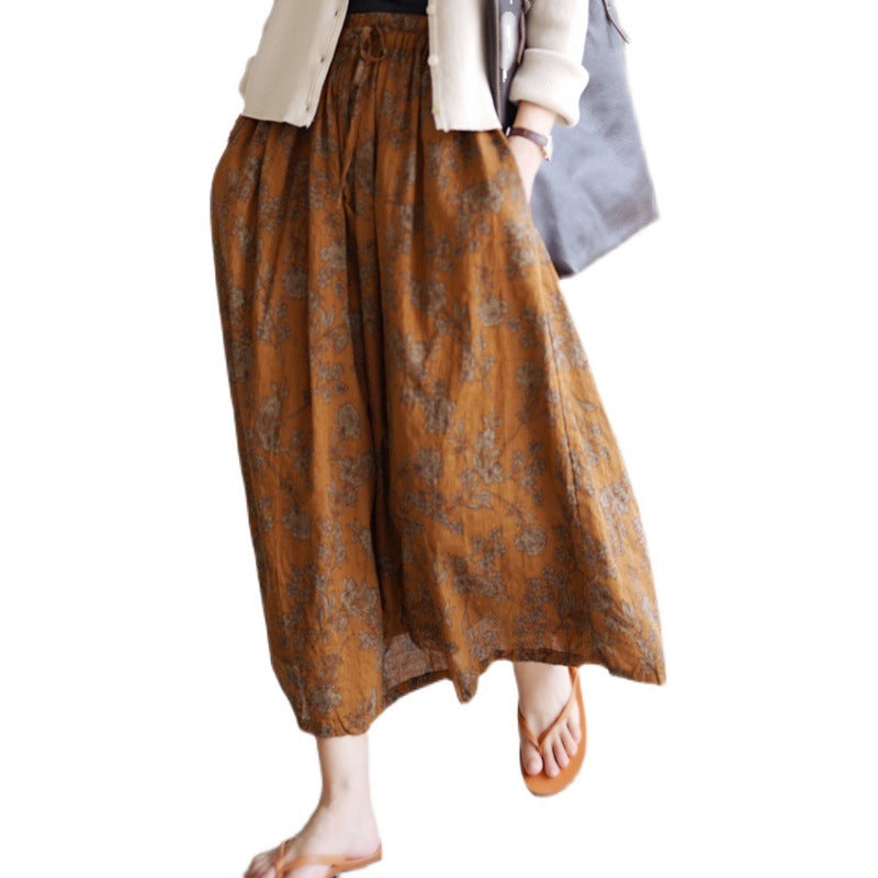 Vintage Cotton Floral Women Skirts