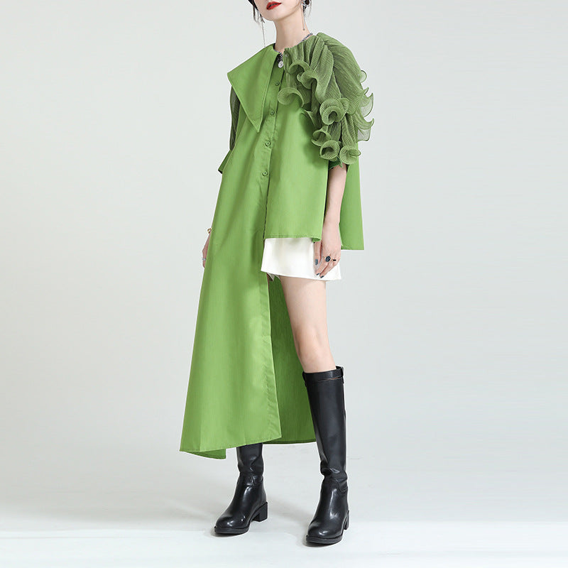 3D Designed Asymmetrical Summer Shirts Dresses