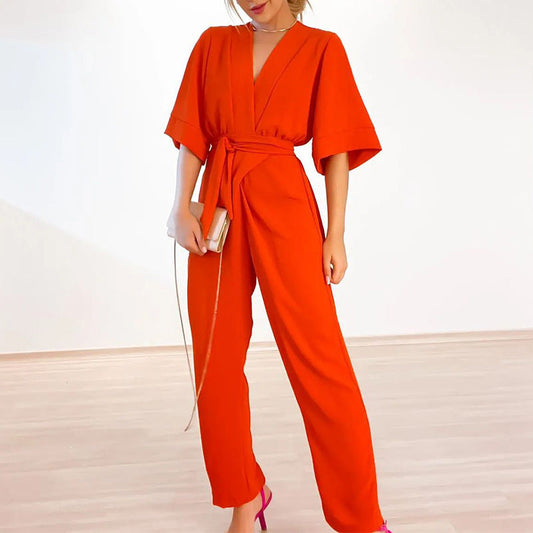 Casual Loose Plus Sizes Wide Legs Jumpsuits