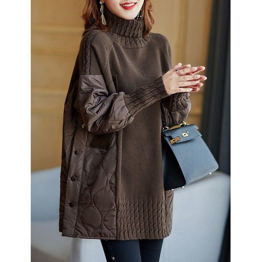Winter Warm High Neck Casual Tops for Women-Outerwear-JEWELRYSHEOWN