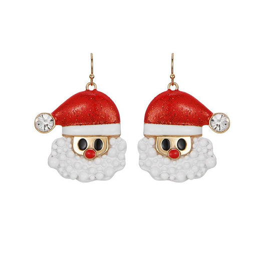 Santa Claus Women Drop Earring for Christmas-Earrings-JEWELRYSHEOWN