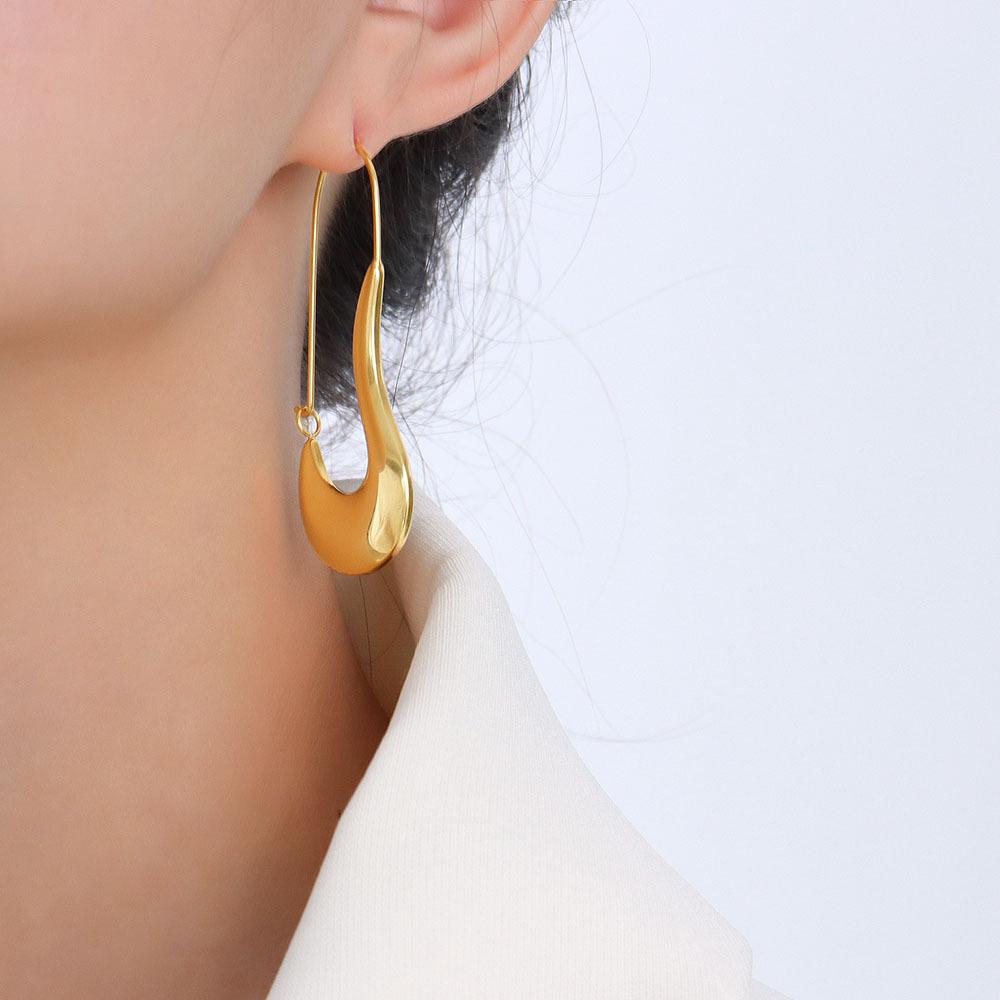 Fashion Women Titanium Steel Geometry Earrings for Women-Earrings-JEWELRYSHEOWN