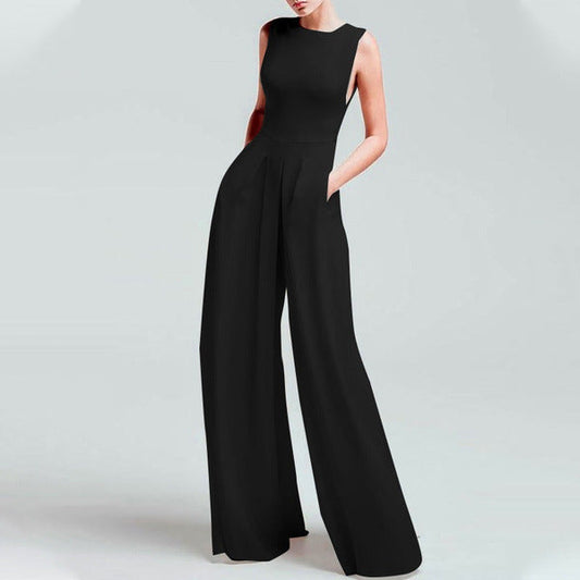 Sexy Sleeveless Wide Legs Jumpsuits for Women