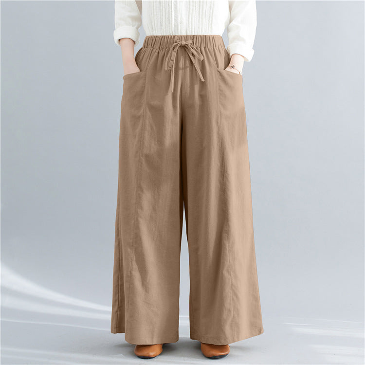 Casual Linen Loose Plus Sizes Women Pants-Pants-JEWELRYSHEOWN