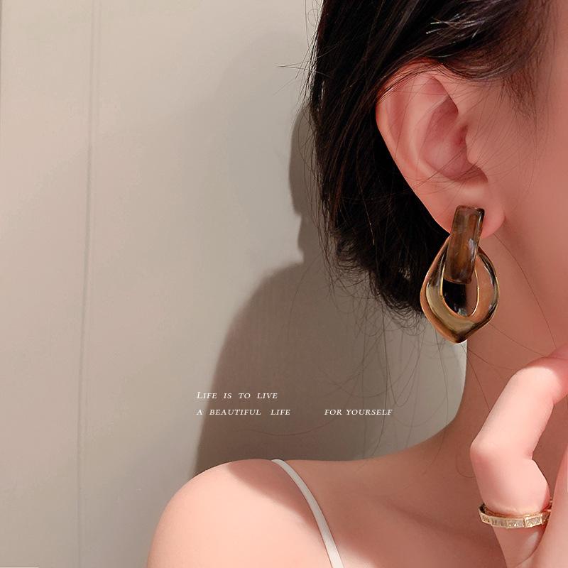 Acrylics Geometry Shaped Vintage Women Earrings-Earrings-JEWELRYSHEOWN