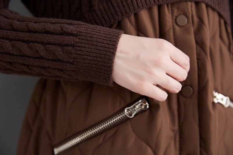 Women High Neck Winter Knitting Pullover Overcoat-Shirts & Tops-JEWELRYSHEOWN