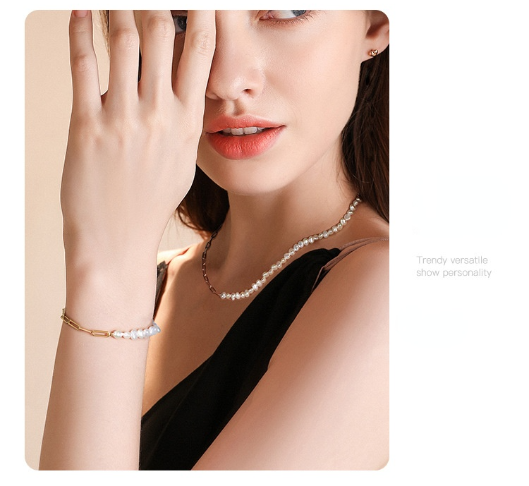Fresh Water Pearl Gold Plated Sterling Sliver Bracelets-Bracelets-JEWELRYSHEOWN