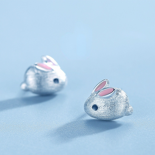 Lovely Small 3D Rabbit Design Earrings-Earrings-JEWELRYSHEOWN