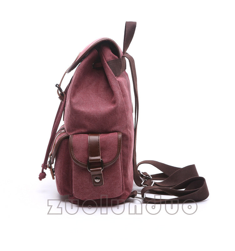 Outdoor Canvas Ruchsack Backpack for Women 8092-Backpacks-Sky Blue-Free Shipping Leatheretro