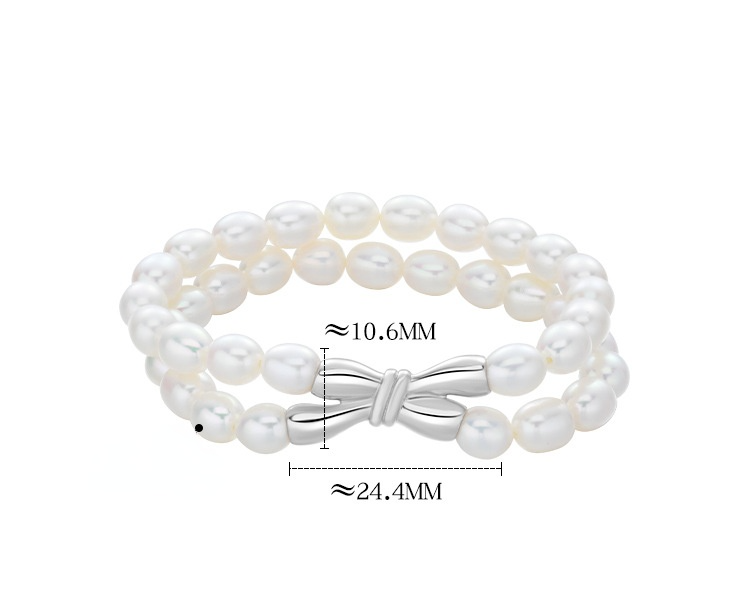 Fashion Butterfly Design Sterling Silver Pearl Bracelets-Bracelets-JEWELRYSHEOWN