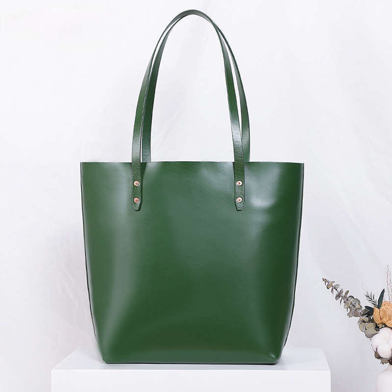 Women Luxury Large Storage Leather Tote Handbags W8754-Leather Women Bags-Green-Free Shipping Leatheretro