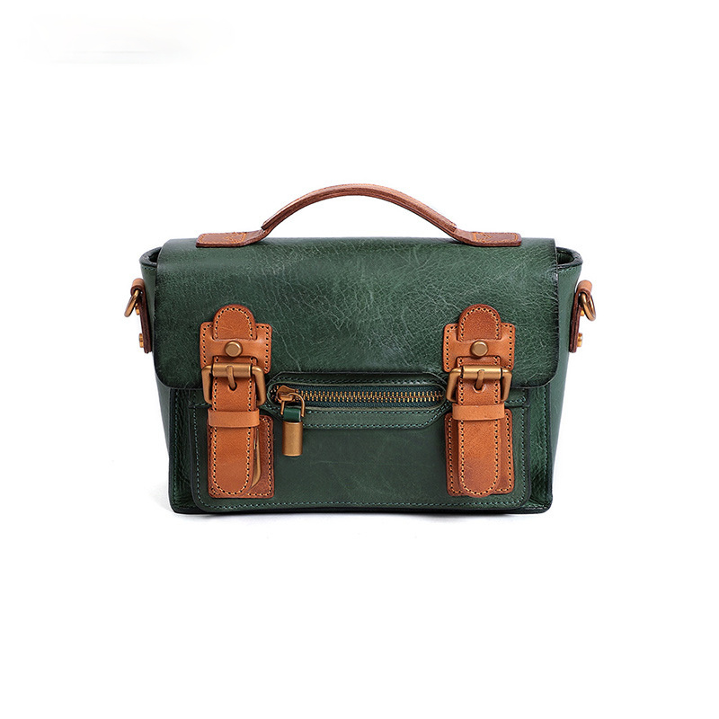 Vintage Women Leather Multi Functional Tote Bags W6514-Leather Women Bags-Green-Free Shipping Leatheretro